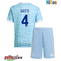 Camiseta Juventus Federico Gatti #4 Visitante Equipación para niños 2025-26 manga corta (+ pantalones cortos)